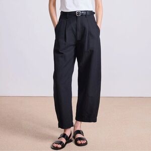 Apiece Apart Black Bari Crop Trouser Pants